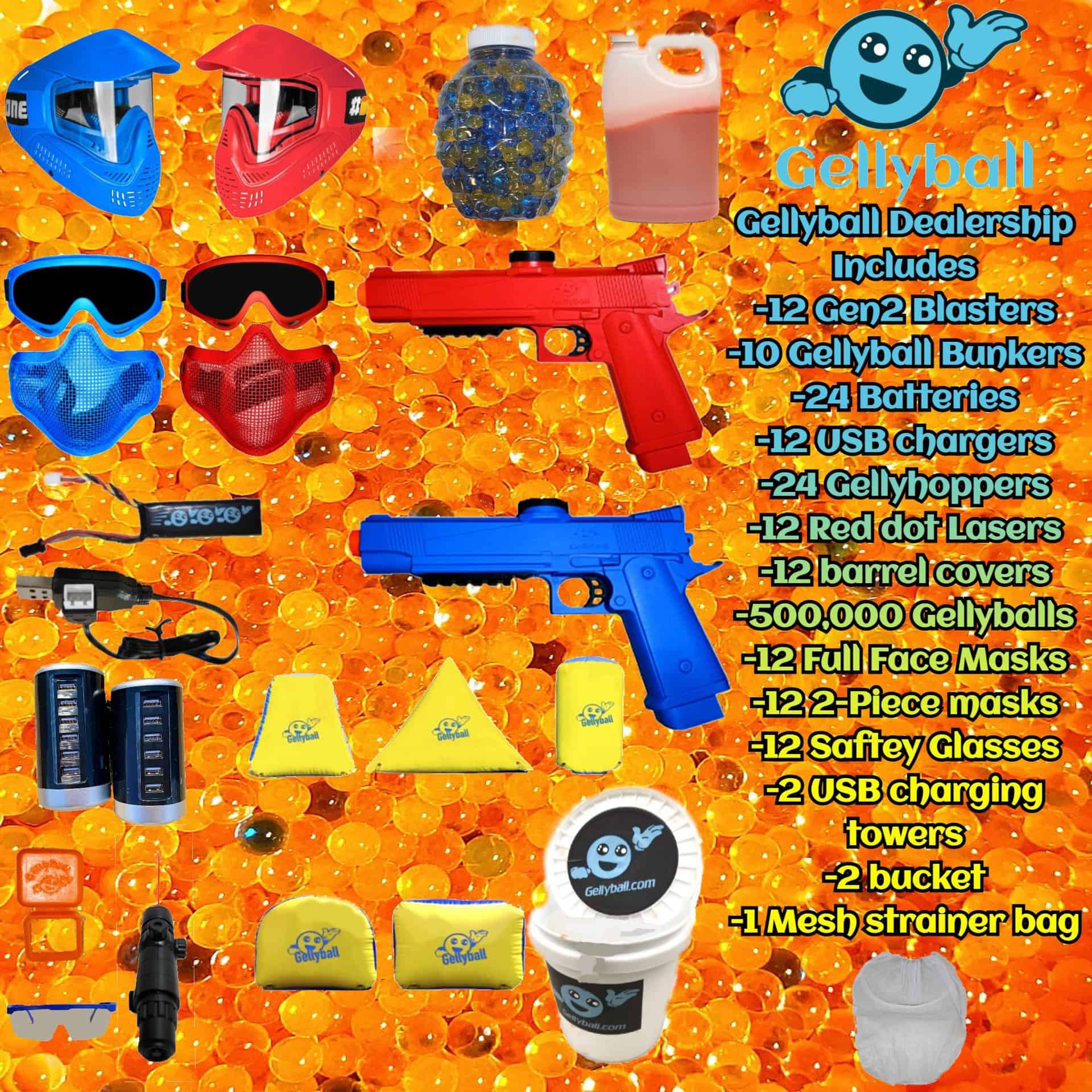 GellyBall Dealership Package (12 Pack with Bunkers) GellyBall